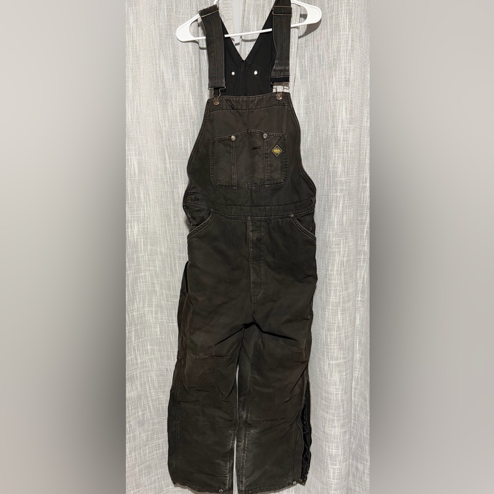 Berne Job site Overalls Mens XLTall Black Insulated Bib Construction Workwear